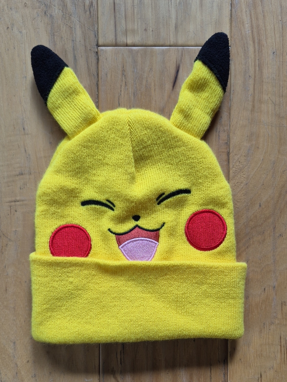 Pokemon Yellow and Black Pikachu Ear Knit Hat for Kids